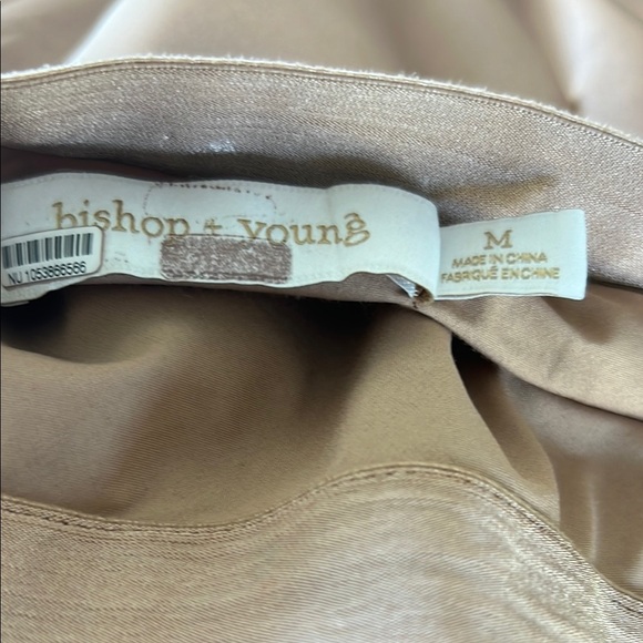 Bishop + Young Brown Midi Slip Skirt with Slit bias cut,size M - Picture 10 of 10